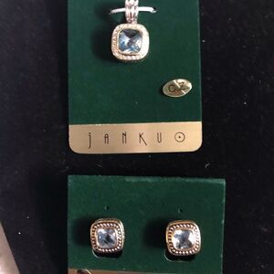 Janku stone necklace and earrings